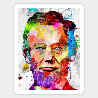 Abraham Lincoln Grunge Portrait Sticker